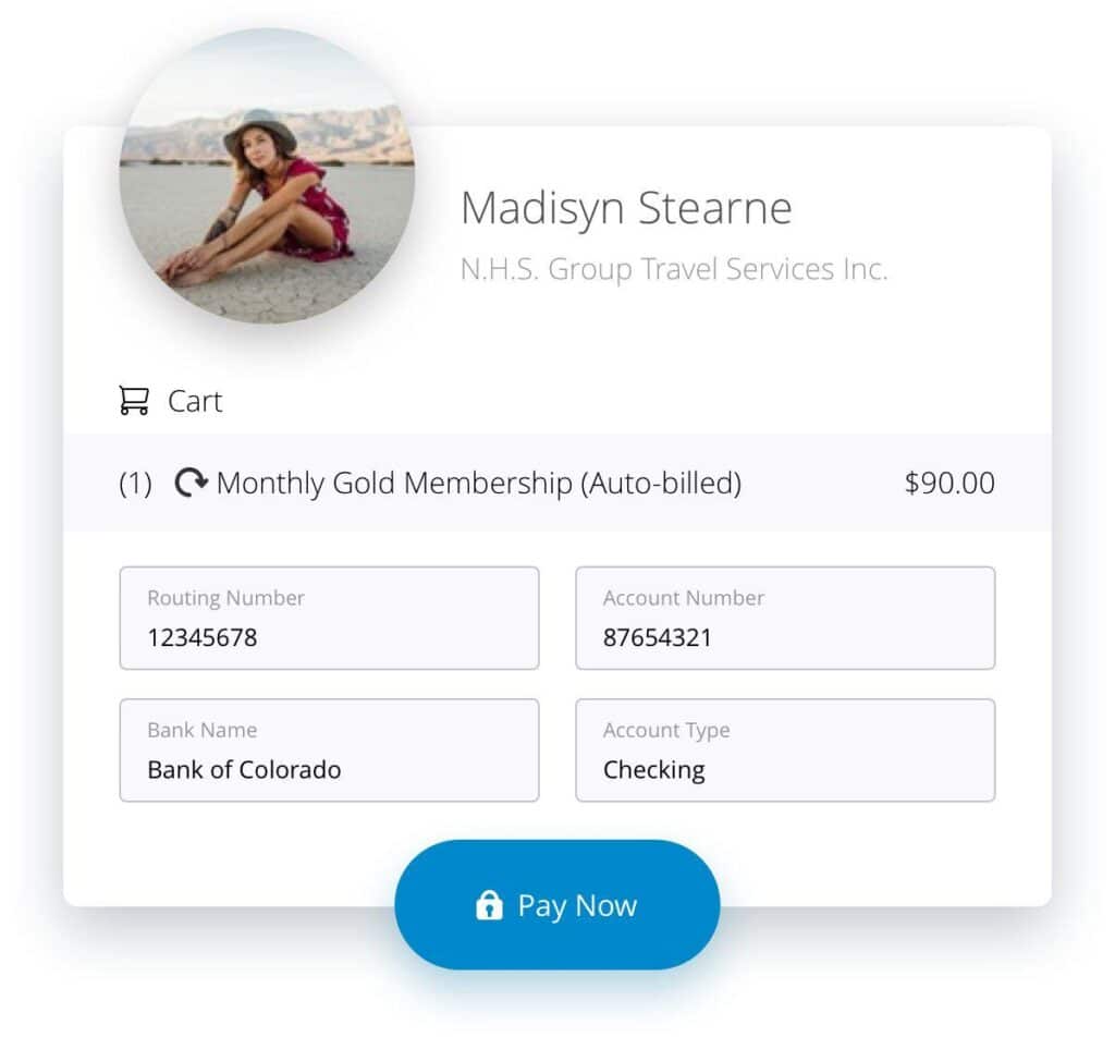 a form that shows the cart pay screen